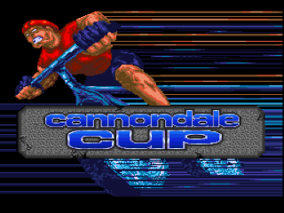 Exertainment Mountain Bike Rally title screen for Super Nintendo